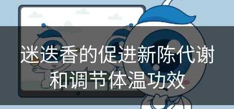 迷迭香的促进新陈代谢和调节体温功效